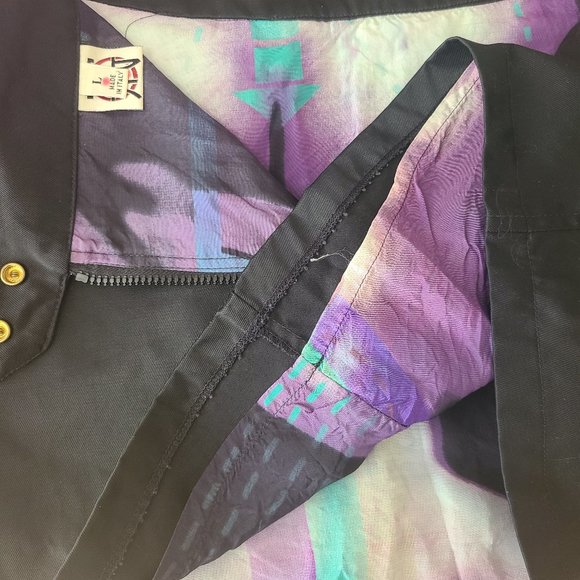 ULTRA RARE Vintage Designer JPG Jean-Paul Gaultier Black Logo Mini Skirt - Picture 7 of 11